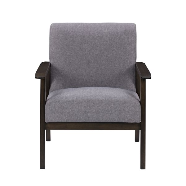 Fauteuil d'appoint moderne en polyester Greyson par CorLiving, gris clair