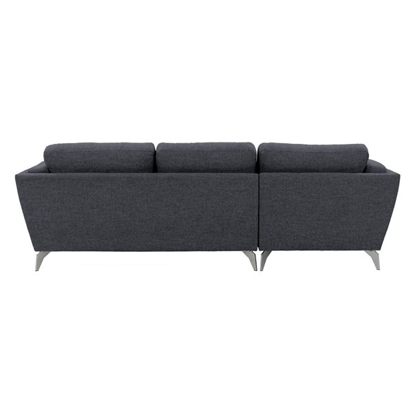 CorLiving Lansing Modern Dark Blue Polyester Sectional Sofa LSG-818-A ...