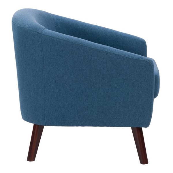 Corliving Elewood Modern Blue Polyester Club Chair