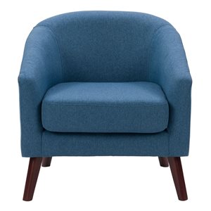 Corliving Elewood Modern Blue Polyester Club Chair