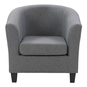 Corliving Elewood Modern Grey Polyester Club Chair