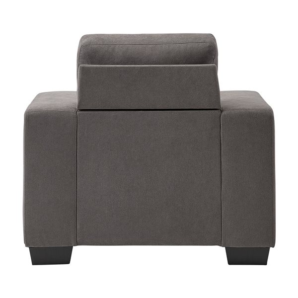 Corliving Lyon Modern Dark Grey Polyester Accent Chair