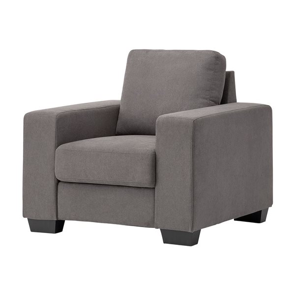 Corliving Lyon Modern Dark Grey Polyester Accent Chair