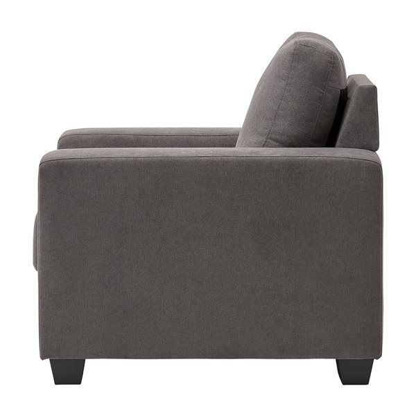 Corliving Lyon Modern Dark Grey Polyester Accent Chair