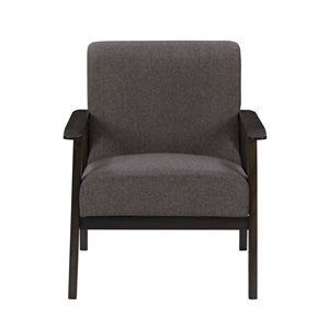 Corliving Greyson Modern Charcoal Brown Polyester Accent Chair