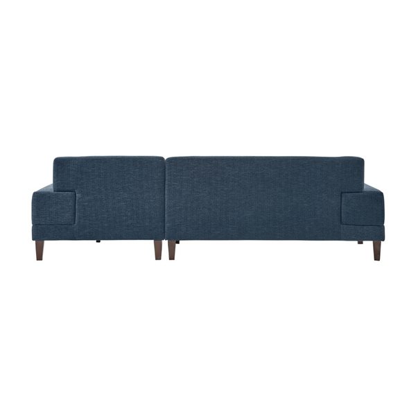 CorLiving Ava Modern Polyester Sectional Sofa in Blue LSG888T RONA