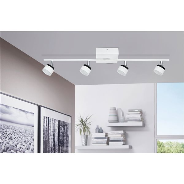 EGLO Armento 30.75-in 4-Light White LED Track Light