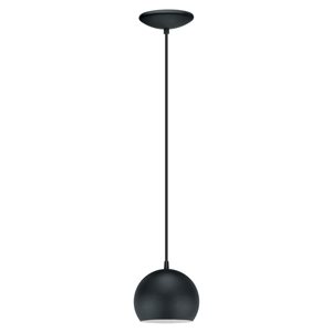 Luminaire suspendu noir à 1 lumière Petto par EGLO avec abat-jour en métal noir