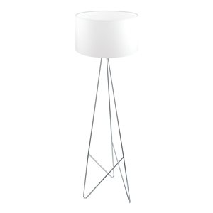 EGLO Camporale 60.25-in Chrome Shaded Floor Lamp