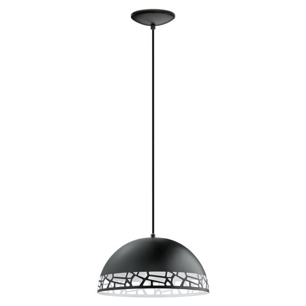 EGLO Savignano 15-in 1-Light Matte Black Pendant Light