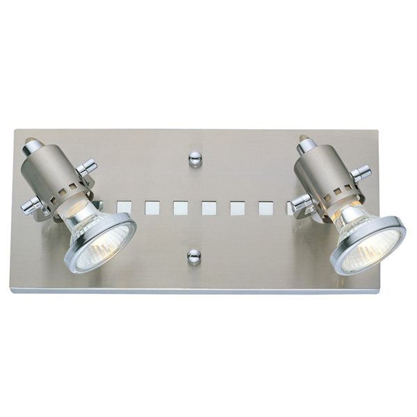 EGLO Fizz 11-in 2-Light Matte Nickel and Chrome Track Light