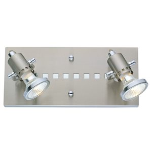 EGLO Fizz 11-in 2-Light Matte Nickel and Chrome Track Light