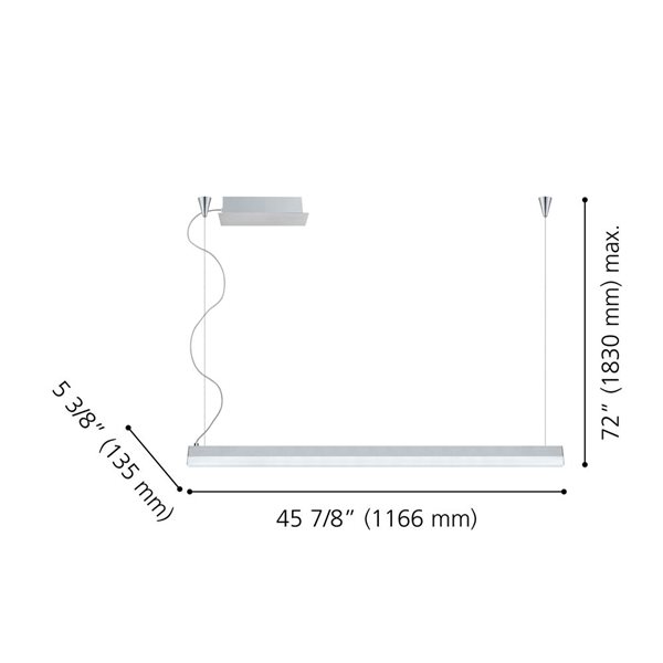 Luminaire suspendu à DEL Tramp par EGLO, aluminium brossé