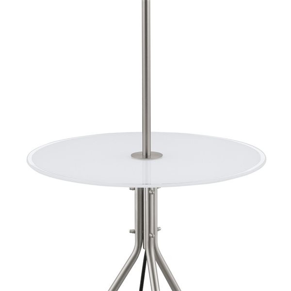 EGLO Policara 57.25-in Matte Nickel Standard Floor Lamp