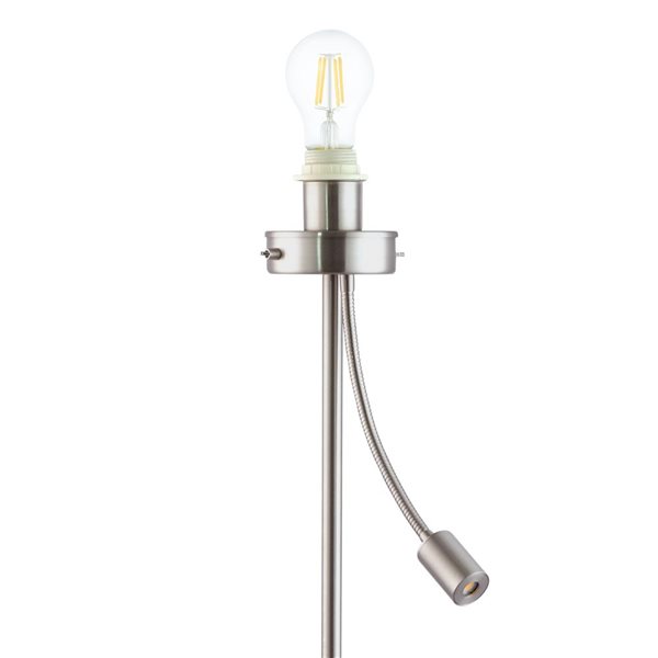 EGLO Policara 57.25-in Matte Nickel Standard Floor Lamp