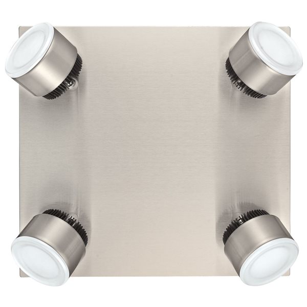 EGLO Armento 1 10.25-in 4-Light Matte Nickel LED Flush Mount Track Light