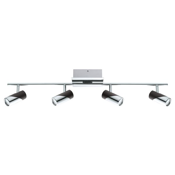 EGLO Bernedo 30.88-in 4-Light Black and Chrome LED Track Light