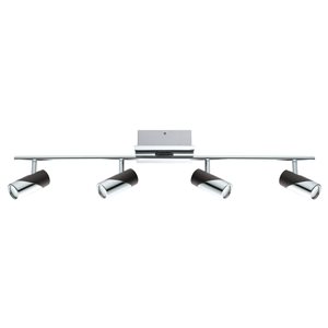 EGLO Bernedo 30.88-in 4-Light Black and Chrome LED Track Light