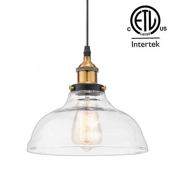 Fine Art Lighting Black Modern/contemporary Clear glass Bowl LED Medium (10-22 inches) Pendant light