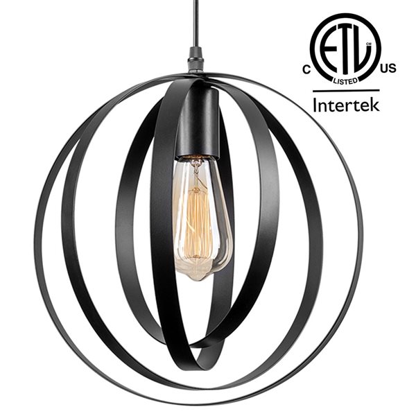 Fine Art Lighting Black Modern/contemporary Globe LED Medium (10-22 inches) Pendant light