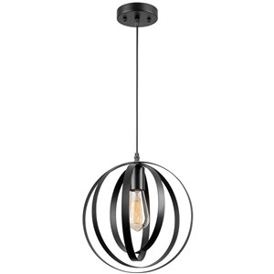 Fine Art Lighting Black Modern/contemporary Globe LED Medium (10-22 inches) Pendant light