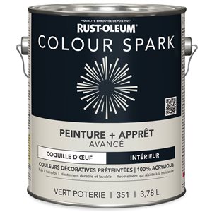 Peinture murale d'intérieur Colour Spark vert poterie velouté 3,78 L (Paquet de 2)