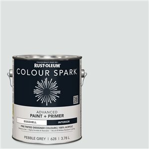 Colour Spark Interior Wall Paint Pebble Grey Eggshell 3.78L - 2-Pack