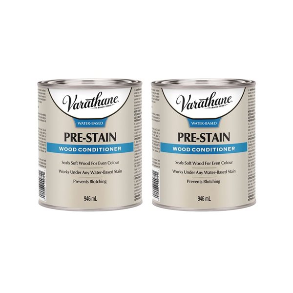 Varathane Wood Pre-Stain, Water Based, 946ml, 2 Pack