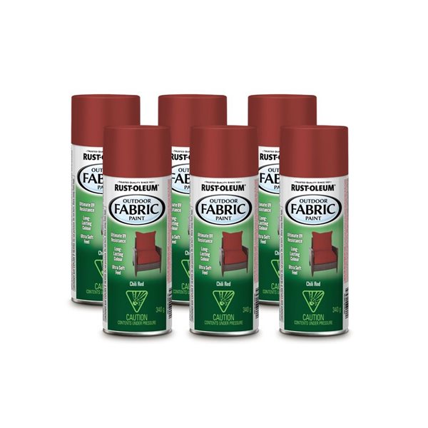 Rust-Oleum Outdoor Fabric Spray Paint 12 oz Chili Red Chili Red 12