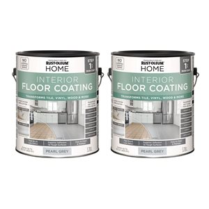 Rust-Oleum HOME Interior Floor Paint Basecoat - Pearl Grey 3.78L