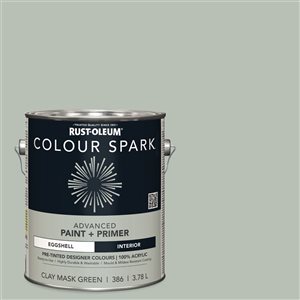 Colour Spark Interior Wall Paint Clay Mask Green Eggshell 3.78L - 2-Pack