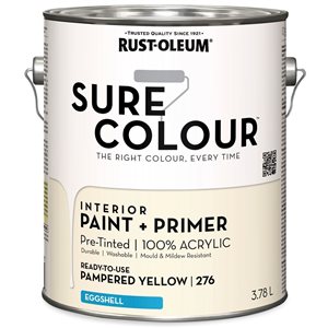 Sure Colour Paint and Primer in Pampered Yellow 3.78L - 2-Pack