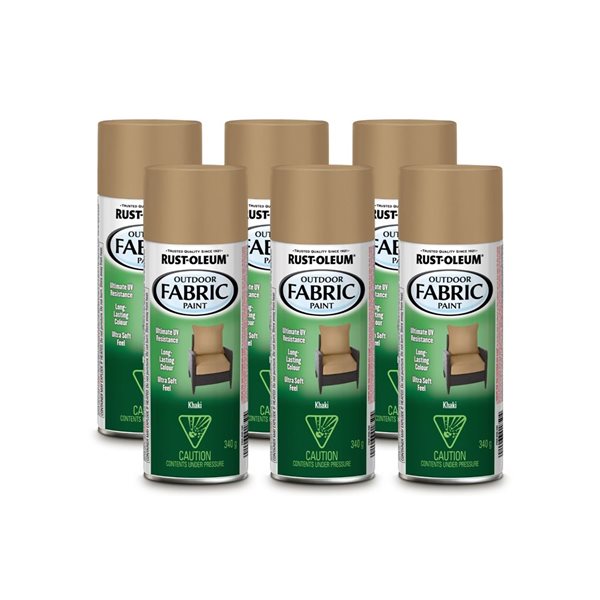 RustOleum Specialty 6pack Matte Khaki Outdoor Fabric Spray Paint