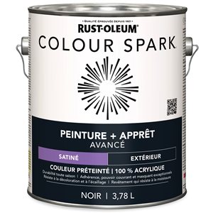 Peinture murale extérieure Colour Spark noir satiné 3,78 L (Paquet de 2)