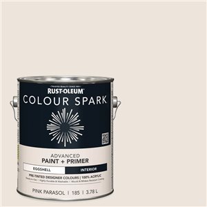 Colour Spark Interior Wall Paint in Pink Parasol Eggshell 3.78L - 2-Pack