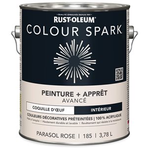 Peinture murale d'intérieur Colour Spark parasol rose velouté 3,78 L (Paquet de 2)