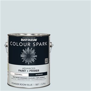 Colour Spark Interior Wall Paint Powder Room Blue Eggshell 3.78L - 2-Pack