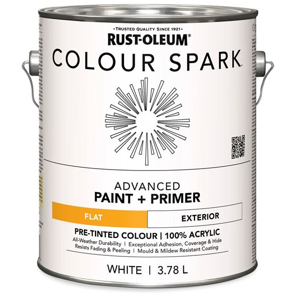 Colour Spark Exterior Paint in Flat White 3.78L