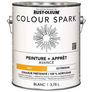 Peinture murale extérieure Colour Spark blanc mat 3,78 L