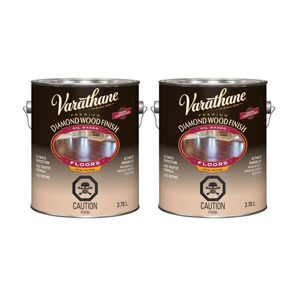 Varathane Floor Stain Oil Base Interior Semi Gloss 3.78L - 2 Pack