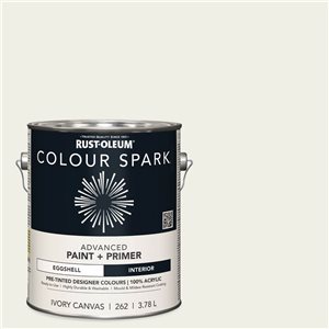 Colour Spark Interior Wall Paint Ivory Canvas Eggshell 3.78L - 2-Pack