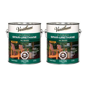 Varathane Diamond Wood Finish Oil Base Exterior Gloss 3.78L - 2 Pack