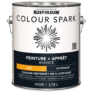 Peinture murale extérieure Colour Spark noir mat 3,78 L (Paquet de 2)