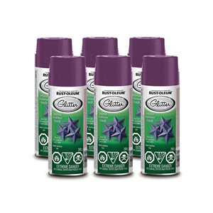 Peinture à l'alkyde en aérosol Rust-Oleum Specialty paillettes mauve satiné 290g, paquet de 6