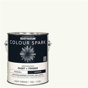 Colour Spark Interior Wall Paint Light Cream Eggshell 3.78L - 2-Pack