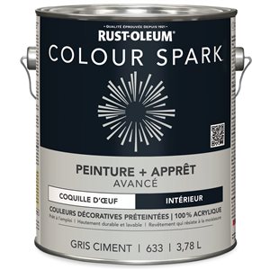 Peinture murale d'intérieur Colour Spark gris ciment velouté 3,78 L (Paquet de 2)