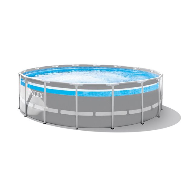 Image of Intex | Clearview Prism Frame 16-Ft X 16-Ft X 48-In Round Above-Ground Pool | Rona