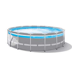 Intex Clearview Prism Frame 16-ft x 16-ft x 48-in Round Above-Ground Pool