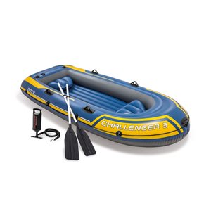 Intex Challenger 116-in x 54-in Blue 3-Person Paddle Boat Set