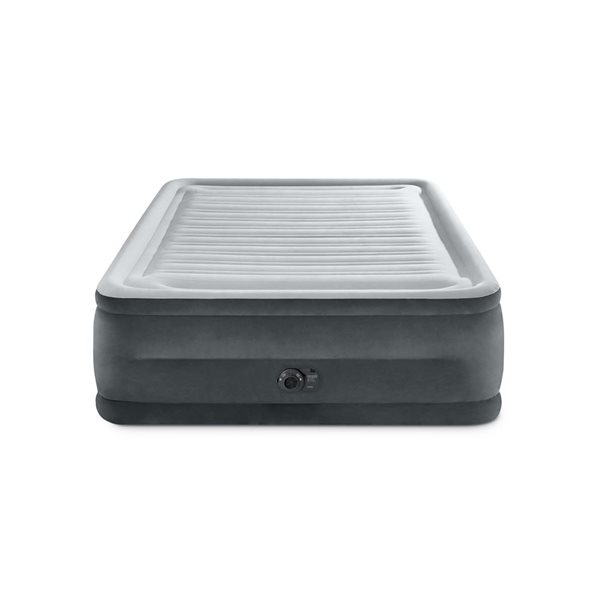 Intex Dura-Beam Deluxe 22-in H Queen Air Mattress with Built-In Electric Pump